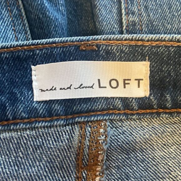 LOFT Medium Wash The 90's Straight Jeans Size 30 / 10 Tall - Picture 7 of 9